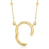 image:imagePure Collection by RossSimons Italian 14kt Yellow Gold CharmCompatible Beaded Station NecklaceNo Gemstone