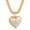 image:imagePure Collection by RossSimons Sterling Silver and 14kt Yellow Gold Heart Charm With Single LabGrown Diamond