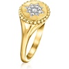 image:imageRossSimons 010 ct tw Diamond Star Signet Ring in 18kt Gold Over SterlingDiamond