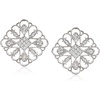 image:imageRossSimons 025 ct tw Diamond Jewelry Set Geometric Floral Pendant Necklace and Earrings in Sterling SilverDiamond