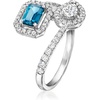 image:imageRossSimons 050 Carat London Blue Topaz and 73 ct tw LabGrown Diamond Bypass Ring in Sterling SilverDiamond