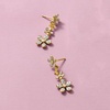 image:imageRossSimons 050 ct tw Diamond Daisy Drop Earrings in 18kt Gold Over Sterling