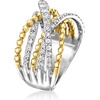 image:imageRossSimons 100 ct tw LabGrown Diamond Highway Ring in Sterling Silver and 18kt Gold Over SterlingDiamond