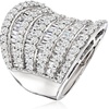 image:imageRossSimons 1310 ct tw CZ MultiRow Ring in Sterling SilverCubic Zirconia