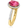 image:imageRossSimons 170 Carat Pink Tourmaline Ring With 24 ct tw Diamonds in 14kt Yellow Goldtourmalinee