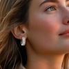 image:imageRossSimons 170 ct tw MultiShaped CZ Hoop Earrings in Sterling Silver