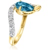 image:imageRossSimons 180 Carat London Blue Topaz Ring With 41 ct tw LabGrown Diamonds in 18kt Gold Over SterlingDiamond