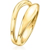image:imageRossSimons 18kt Gold Over Sterling 2Row RingNo Gemstone