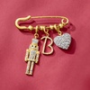 image:imageRossSimons 18kt Gold Over Sterling CharmCompatible Safety Pin