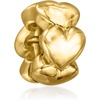 image:imageRossSimons 18kt Gold Over Sterling Heart Bead Charm