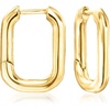 image:imageRossSimons 18kt Gold Over Sterling Hoop Earrings With Removable Oval Turquoise Drops