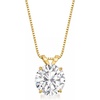 image:imageRossSimons 200 Carat CZ Solitaire Necklace in 14kt Yellow GoldCubic Zirconia