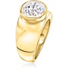 image:imageRossSimons 350 Carat BezelSet CZ Ring in 18kt Gold Over SterlingCubic Zirconia