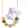 image:imageRossSimons 570 ct tw MultiGemstone Flower Necklace in 18kt Gold Over SterlingAmethyst