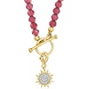 image:imageRossSimons 6000 ct tw Garnet Bead Toggle Necklace in 18kt Gold Over SterlingGarnet