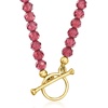 image:imageRossSimons 6000 ct tw Garnet Bead Toggle Necklace in 18kt Gold Over SterlingGarnet