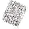 image:imageRossSimons 650 ct tw MultiShaped CZ MultiRow Eternity Band in Sterling SilverCubic Zirconia