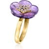image:imageRossSimons 675 Carat Amethyst Flower Ring With 30 ct tw Tanzanites in 18kt Gold Over SterlingAmethyst