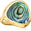 image:imageRossSimons Abalone Shell Triangular Ring in 18kt Gold Over Sterlingshell
