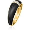 image:imageRossSimons Black Enamel Dome Ring With Diamonds in 18kt Gold Over SterlingDiamond