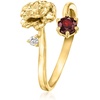 image:imageRossSimons Carnation FlowerJanuary Birthstone Ring With 30 Carat Garnet and Single LabGrown Diamond in 18kt Gold Over SterlingDiamond
