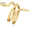 image:imageRossSimons Italian 20 Carat CZ Snake Ring in 18kt Gold Over SterlingCubic Zirconia