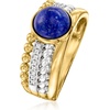 image:imageRossSimons Lapis and 30 ct tw White Topaz MultiRow Ring in Sterling Silver and 18kt Gold Over SterlingLapis Lazuli