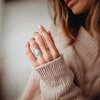 image:imageRossSimons MotherOfPearl Ring With Blue Enamel in Sterling Silvermother of pearl