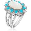 image:imageRossSimons MotherOfPearl Ring With Blue Enamel in Sterling Silvermother of pearl