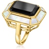 image:imageRossSimons Onyx and MotherOfPearl Ring in 18kt Gold Over Sterlingmother of pearl