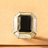 image:imageRossSimons Onyx and MotherOfPearl Ring in 18kt Gold Over Sterlingmother of pearl
