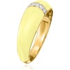 image:imageRossSimons Pastel Yellow Enamel Dome Ring With Diamonds in 18kt Gold Over SterlingDiamond
