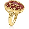 image:imageRossSimons Red Agate Heart Scroll Ring in 18kt Gold Over SterlingAgate