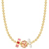 image:imageRossSimons Red and Pink Enamel Dotted Bead Charm in 18kt Gold Over Sterling