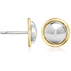 image:imageRossSimons Sterling Silver and 14kt Yellow Gold Domed Stud Earrings