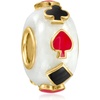 image:imageRossSimons White Jade and Multicolored Enamel Card Suit Bead Charm in 18kt Gold Over Sterling