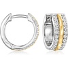 image:imageCharles Garnier 70 ct tw CZ Hoop Earrings in 2Tone Sterling