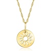 image:imagePure Collection by RossSimons 14kt Yellow Gold Sun CutOut Charm NecklaceNo Gemstone