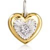 image:imagePure Collection by RossSimons Sterling Silver and 14kt Yellow Gold Heart Charm With Single LabGrown Diamond
