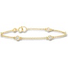 image:imageRossSimons 050 ct tw BezelSet CZ Station Bracelet in 18kt Gold Over SterlingCubic Zirconia