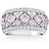 image:imageRossSimons 080 ct tw CZ and 70 ct tw Simulated Pink Sapphire Ring in Sterling SilverSapphire