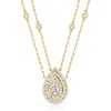 image:imageRossSimons 090 ct tw CZ 2Strand Drop Necklace in 18kt Gold Over SterlingCubic Zirconia