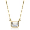 image:imageRossSimons 120 Carat EmeraldCut CZ Necklace in 18kt Gold Over SterlingCubic Zirconia