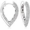 image:imageRossSimons 120 ct tw CZ VShaped Hoop Earrings in Sterling Silver
