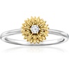 image:imageRossSimons 14kt Yellow Gold and Sterling Silver Sunflower Ring With Single LabGrown DiamondDiamond