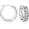 image:imageRossSimons 170 ct tw MultiShaped CZ Hoop Earrings in Sterling Silver