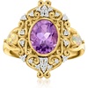 image:imageRossSimons 180 Carat Amethyst and 20 ct tw White Zircon Ring With Opals in 18kt Gold Over SterlingAmethyst