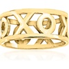 image:imageRossSimons 18kt Gold Over Sterling Xo RingNo Gemstone