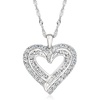 image:imageRossSimons 190 ct tw CZ Heart Pendant Necklace in Sterling Silver 18 inches