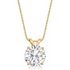 image:imageRossSimons 200 Carat CZ Solitaire Necklace in 14kt Yellow GoldCubic Zirconia